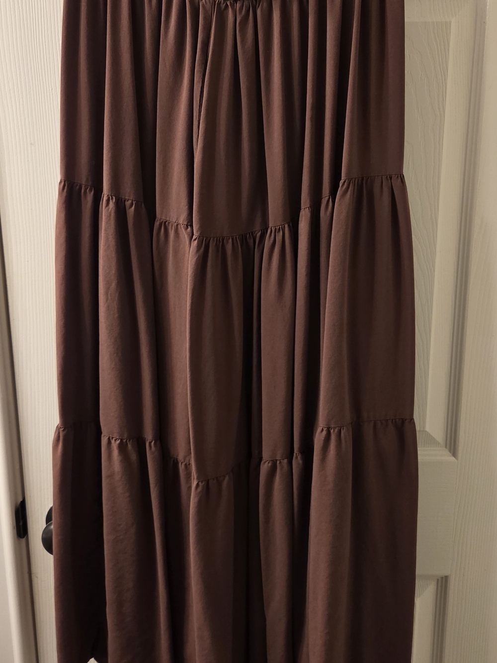 Scarlet Darkness Women's Tiered Maxi Skirt - Brown XL